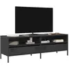 vidaXL Meuble TV noir 135x39x43,5 cm acier laminé à froid