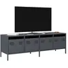 vidaXL Meuble TV anthracite 135x39x43,5 cm acier laminé à froid