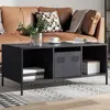 vidaXL Table basse anthracite 101,5x50x43,5 cm acier laminé à froid
