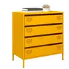 vidaXL Buffet jaune moutarde 68x39x73,5 cm acier laminé à froid