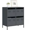 vidaXL Buffet anthracite 68x39x73,5 cm acier laminé à froid