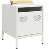 vidaXL Table de chevet blanc 35x39x43,5 cm acier