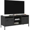 vidaXL Meuble TV noir 101,5x39x43,5 cm acier laminé à froid