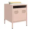 vidaXL Tables de chevet 2 pcs rose 35x39x43,5 cm acier