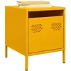 vidaXL Tables de chevet 2 pcs jaune moutarde 35x39x43,5 cm acier