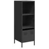 vidaXL Buffet haut noir 35x39x103,5 cm acier