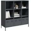 vidaXL Buffet haut anthracite 101,5x39x103,5 cm acier