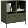 vidaXL Buffet vert olive 68x39x73,5 cm acier laminé à froid