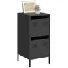 vidaXL Buffet noir 35x39x73,5 cm acier laminé à froid