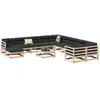 vidaXL Salon de jardin 12 pcs bois de pin massif