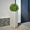 vidaXL Jardinières 2 pcs triangulaire 40x34,5x70 cm acier inoxydable