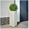 vidaXL Jardinières 2 pcs blanc triangulaire 40x34,5x70 cm acier