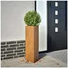 vidaXL Jardinières 2 pcs triangulaire 30x26x75 cm acier corten