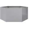vidaXL Jardinière hexagone 104x90x45 cm acier galvanisé