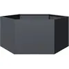 vidaXL Jardinière anthracite hexagone 104x90x45 cm acier