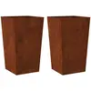 vidaXL Jardinières 2 pcs 45x45x75 cm acier corten