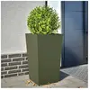 vidaXL Jardinière vert olive 45x45x75 cm acier