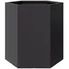 vidaXL Jardinière noir hexagone 46x40x45 cm acier