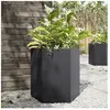 vidaXL Jardinières 2 pcs noir hexagone 46x40x45 cm acier