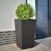 vidaXL Jardinière noir 45x45x75 cm acier