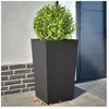vidaXL Jardinières 2 pcs noir 45x45x75 cm acier