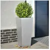 vidaXL Jardinières 2 pcs 35x35x75 cm acier galvanisé