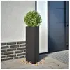 vidaXL Jardinière noir triangulaire 30x26x75 cm acier