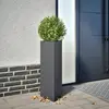 vidaXL Jardinière anthracite triangulaire 30x26x75 cm acier