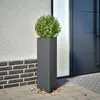 vidaXL Jardinières 2 pcs anthracite triangulaire 30x26x75 cm acier