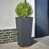 vidaXL Jardinières 2 pcs anthracite 35x35x75 cm acier
