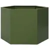 vidaXL Jardinière vert olive hexagone 69x60x45 cm acier