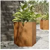 vidaXL Jardinières 2 pcs hexagone 46x40x45 cm acier corten