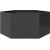 vidaXL Jardinière noir hexagone 104x90x45 cm acier