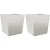 vidaXL Jardinières 2 pcs 50x50x50 cm acier inoxydable