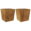 vidaXL Jardinières 2 pcs 50x50x50 cm acier corten