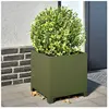 vidaXL Jardinière vert olive 40x40x40 cm acier