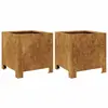 vidaXL Jardinières 2 pcs 30x30x30 cm acier corten