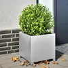 Jardinières 2 pcs 40x40x40 cm acier galvanisé vidaXL