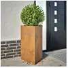 vidaXL Jardinières 2 pcs triangulaire 50x43x75 cm acier corten