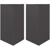 vidaXL Jardinières 2 pcs noir triangulaire 50x43x75 cm acier