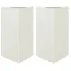 vidaXL Jardinières 2 pcs blanc triangulaire 50x43x75 cm acier