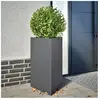 vidaXL Jardinière anthracite triangulaire 50x43x75 cm acier