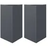 vidaXL Jardinières 2 pcs anthracite triangulaire 50x43x75 cm acier