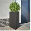 vidaXL Jardinière noir triangulaire 50x43x75 cm acier