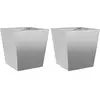 vidaXL Jardinières 2 pcs 40x40x40 cm acier galvanisé