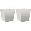 vidaXL Jardinières 2 pcs 40x40x40 cm acier inoxydable