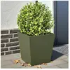 vidaXL Jardinières 2 pcs vert olive 40x40x40 cm acier