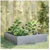 vidaXL Lit surélevé de jardin 100x100x25 cm acier inoxydable
