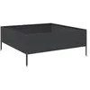 vidaXL Lit surélevé de jardin noir 100x100x25 cm acier