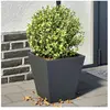 vidaXL Jardinières 2 pcs anthracite 30x30x30 cm acier